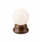 Lampe de table globe Globe Verre,bois Noix 1 ampoule 18cm|Lampes à poser|Luminaire Center