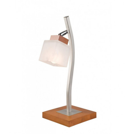 Lampe de table Dana Verre,bois,acier Rustique 1 ampoule 45cm|Lampes à poser|Luminaire Center