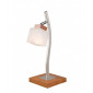 Lampe de table Dana Verre,bois,acier Rustique 1 ampoule 45cm|Lampes à poser|Luminaire Center