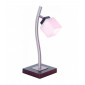 Lampe de table Dana Verre,bois,acier Wenge 1 ampoule 45cm|Lampes à poser|Luminaire Center