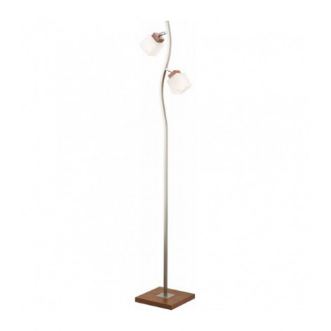 Lampe de bureau Dana Verre,bois,acier Rustique 2 ampoules 156cm|Lampes à poser|Luminaire Center