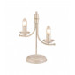 Lampe de table Luca Acier blanc 2 ampoules 35cm|Lampes à poser|Luminaire Center