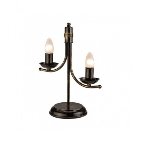 Lampe de table Luca Acier Noir 2 ampoules 35cm|Lampes à poser|Luminaire Center
