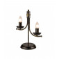 Lampe de table Luca Acier Noir 2 ampoules 35cm|Lampes à poser|Luminaire Center