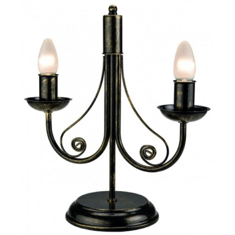 Lampe de table Donato Acier Noir 2 ampoules 36cm|Lampes à poser|Luminaire Center