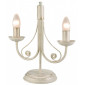 Lampe de table Donato Acier blanc 2 ampoules 36cm|Lampes à poser|Luminaire Center