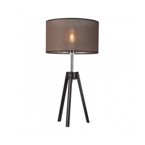 Lampe de table Sofia Bois,acier,tissu Wenge 1 ampoule 62cm|Lampes à poser|Luminaire Center
