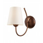 Lampe avec abat jour Fabrizio Acier,tissu Marron 1 ampoule 28cm|Lampes à poser|Luminaire Center