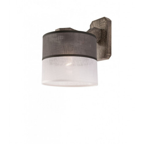 Lampe avec abat jour Andrea Bois,acier,tissu Graphite 1 ampoule 23cm|Lampes à poser|Luminaire Center