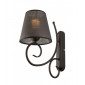 Lampe avec abat jour Lorenzo Acier,tissu Anthracite 1 ampoule 35cm|Lampes à poser|Luminaire Center