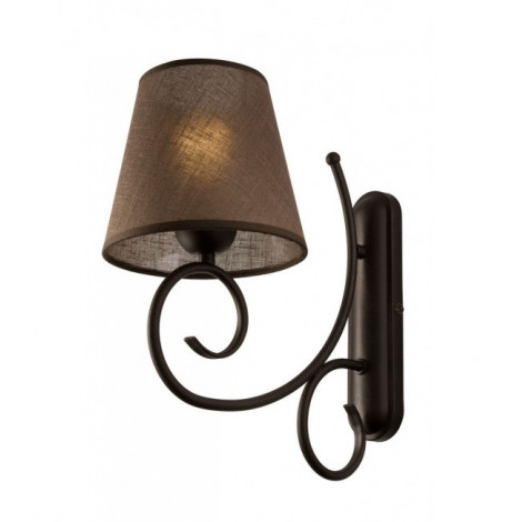 Lampe avec abat jour Lorenzo Acier,tissu Marron 1 ampoule 35cm|Lampes à poser|Luminaire Center