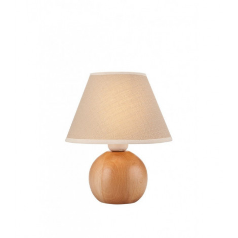 Lampe de table Table Bois,acier,tissu Naturel 1 ampoule 24cm|Lampes à poser|Luminaire Center