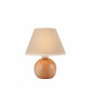 Lampe de table Table Bois,acier,tissu Naturel 1 ampoule 24cm|Lampes à poser|Luminaire Center