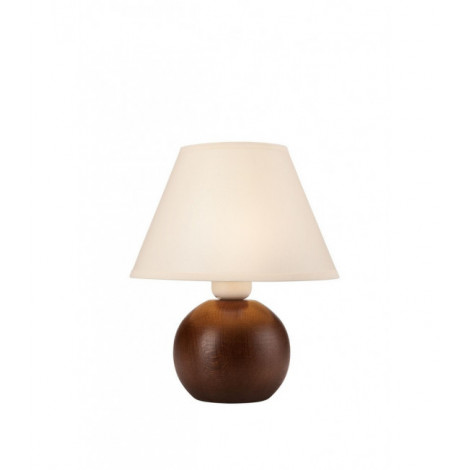 Lampe de table Table Bois,acier,tissu Wenge 1 ampoule 24cm|Lampes à poser|Luminaire Center