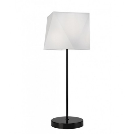 Lampe de table Carla Acier,Tissu blanc 1 ampoule 52,5cm|Lampes à poser|Luminaire Center