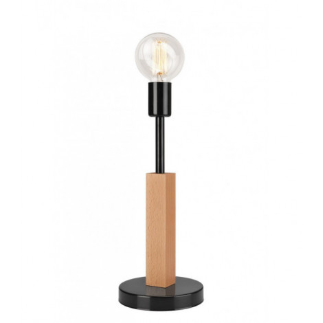Lampe de table Orazio Bois,acier Noir 1 ampoule 39cm|Lampes à poser|Luminaire Center