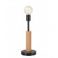 Lampe de table Orazio Bois,acier Noir 1 ampoule 39cm|Lampes à poser|Luminaire Center