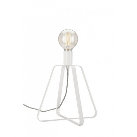 Lampe de table Riccardo Acier blanc 1 ampoule 31cm|Lampes à poser|Luminaire Center