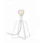 Lampe de table Riccardo Acier blanc 1 ampoule 31cm|Lampes à poser|Luminaire Center