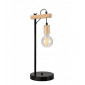 Lampe de table Leon Bois,acier Naturel 1 ampoule 56cm|Lampes à poser|Luminaire Center