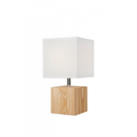Lampe de table Table Bois,acier,tissu Naturel 1 ampoule 29,5cm|Lampes à poser|Luminaire Center