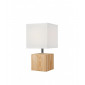 Lampe de table Table Bois,acier,tissu Naturel 1 ampoule 29,5cm|Lampes à poser|Luminaire Center