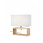 Lampe de table Table Bois,acier,tissu Naturel 1 ampoule 26cm|Lampes à poser|Luminaire Center