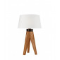 Lampe de table Aida Bois,acier,tissu Chêne rustique 1 ampoule 50cm|Lampes à poser|Luminaire Center