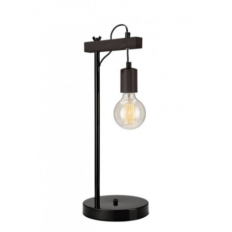 Lampe de table Leon Bois,acier Wenge 1 ampoule 56cm|Lampes à poser|Luminaire Center