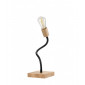 Lampe de table Cameron Acier,Bois Noir 1 ampoule 15-50cm|Lampes à poser|Luminaire Center