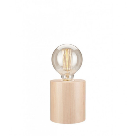 Lampe de table Cylindrical Bois Naturel 1 ampoule 11,5cm|Lampes à poser|Luminaire Center