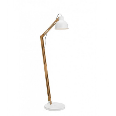 Lampe de bureau Marcello Bois,acier blanc 1 ampoule 147cm|Lampes à poser|Luminaire Center