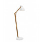 Lampe de bureau Marcello Bois,acier blanc 1 ampoule 147cm|Lampes à poser|Luminaire Center