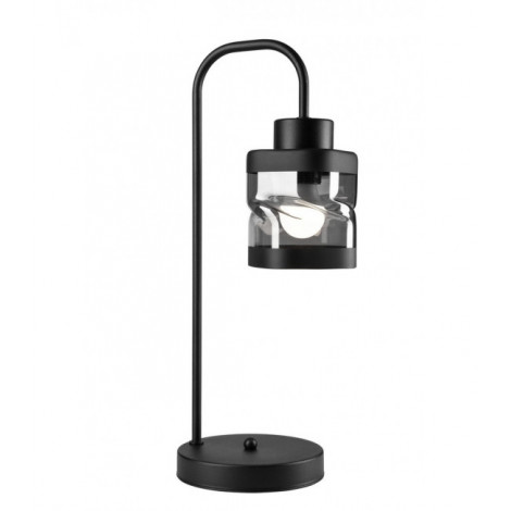 Lampe de table Hugo Verre,métal Noir 1 ampoule 45cm|Lampes à poser|Luminaire Center