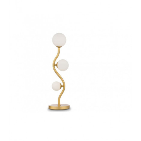 Lampe de table globe Uva Verre,métal Or 3 ampoules 60,5cm|Lampes à poser|Luminaire Center