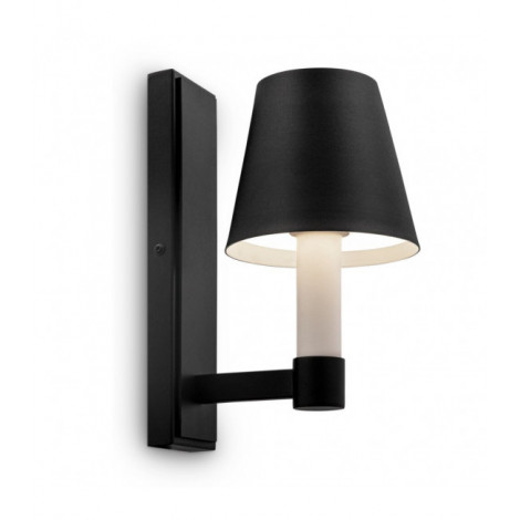 Lampe avec abat jour Tet-A-Tet Métal Noir 1 ampoule 27cm|Lampes à poser|Luminaire Center