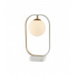 Lampe de table globe Avola blanc avec de l'or 1 ampoule 39,5cm|Lampes à poser|Luminaire Center