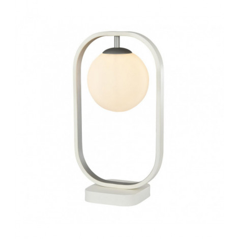 Lampe de table globe Avola blanc d'argent 1 ampoule 39,5cm|Lampes à poser|Luminaire Center