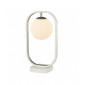 Lampe de table globe Avola blanc d'argent 1 ampoule 39,5cm|Lampes à poser|Luminaire Center