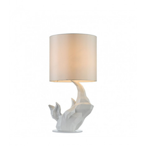 Lampe de table Nashorn blanc 1 ampoule 48,5cm|Lampes à poser|Luminaire Center