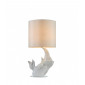 Lampe de table Nashorn blanc 1 ampoule 48,5cm|Lampes à poser|Luminaire Center