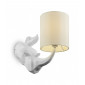 Lampe avec abat jour Nashorn Polyrésine blanc 1 ampoule 30cm|Lampes à poser|Luminaire Center