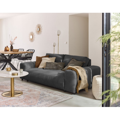 Garance - canapé droit 3 places - en velours côtelé|Canape|BestMobilier
