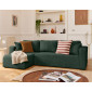 Topaze - canapé d'angle déhoussable réversible 4 places en velours texturé|Canape|BestMobilier