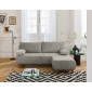 Cristal - canapé 3 places - convertible avec coffre et pouf - en velours côtelé|Canape|BestMobilier