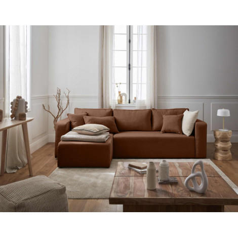 Topaze - canapé d'angle réversible - 4 places - convertible avec coffre - en tissu|Canape|BestMobilier