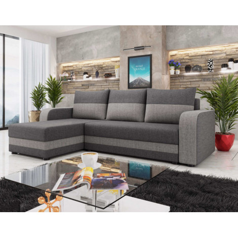 Harvey - canapé d'angle réversible - convertible - avec coffre - en tissu - 4 places - style contemporain|Canape|BestMobilier