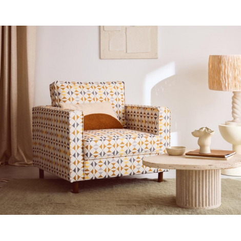 Jake - fauteuil motif graphique en tissu|Canape|BestMobilier