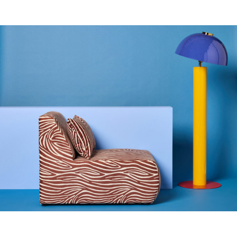 Onyx - fauteuil sans accoudoirs zèbre en velours|Canape|BestMobilier