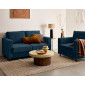 Jake - fauteuil en fausse fourrure - pieds en bois foncé|Canape|BestMobilier